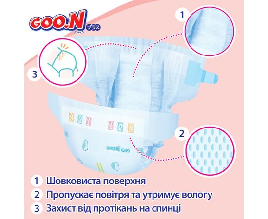 Подгузник GOO.N Plus для детей 9-14 кг L унисекс,на липучках 54 шт (843336), изображение 10 Подгузник GOO.N Plus для детей 9-14 кг L унисекс,на липучках 54 шт (843336), изображение 10