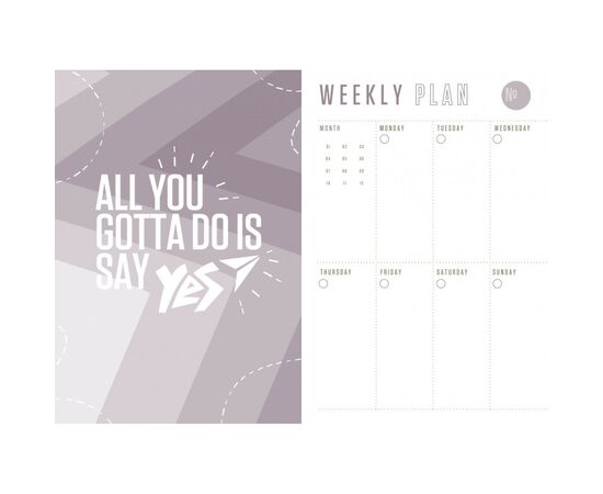 Тижневик Yes недатований Giovanni A5 432 сторінки Сірий з помаранчевим (252060), зображення 10