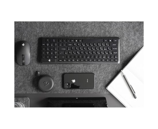 Клавиатура 2E KS230 Slim Wireless Black (2E-KS230WB), изображение 10 Клавиатура 2E KS230 Slim Wireless Black (2E-KS230WB), изображение 10