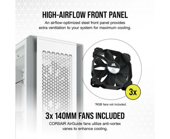 Корпус Corsair 7000D AIRFLOW White (CC-9011219-WW), зображення 11 Корпус Corsair 7000D AIRFLOW White (CC-9011219-WW), зображення 11