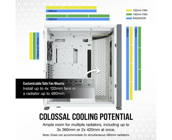 Корпус Corsair 7000D AIRFLOW White (CC-9011219-WW), зображення 12 Корпус Corsair 7000D AIRFLOW White (CC-9011219-WW), зображення 12
