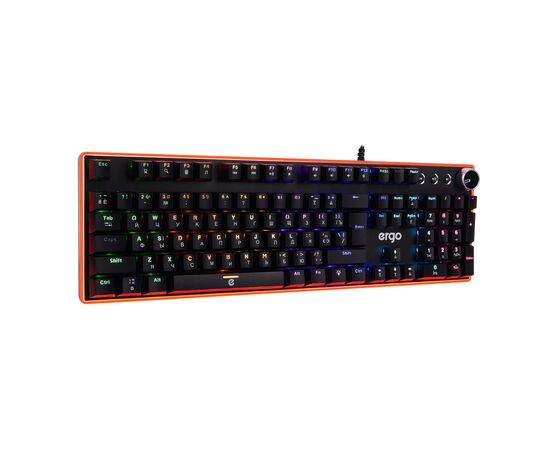 Клавіатура Ergo KB-955 Blue Switch RGB USB Black (KB-955), зображення 3 Клавіатура Ergo KB-955 Blue Switch RGB USB Black (KB-955), зображення 3