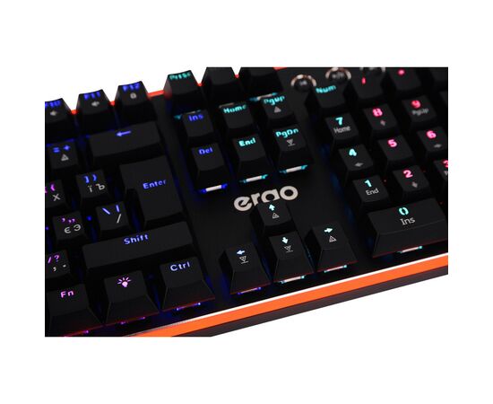 Клавіатура Ergo KB-955 Blue Switch RGB USB Black (KB-955), зображення 7 Клавіатура Ergo KB-955 Blue Switch RGB USB Black (KB-955), зображення 7
