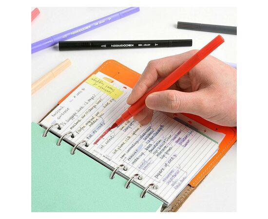 Художественный маркер KACO набор ARTIST Double Tips Pen 100 Colors (ARTIST 100), изображение 7
