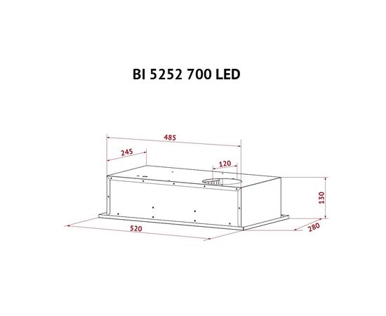 Витяжка кухонна Perfelli BI 5252 I 700 LED, зображення 11 Витяжка кухонна Perfelli BI 5252 I 700 LED, зображення 11