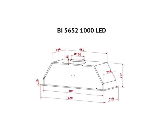 Витяжка кухонна Perfelli BI 5652 WH 1000 LED, зображення 11 Витяжка кухонна Perfelli BI 5652 WH 1000 LED, зображення 11