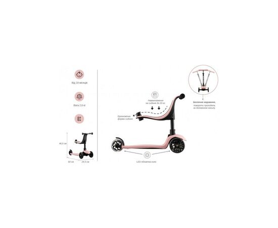 Самокат Miqilong Alamo Розовый (ALAMO-125-PINK), изображение 8 Самокат Miqilong Alamo Розовый (ALAMO-125-PINK), изображение 8