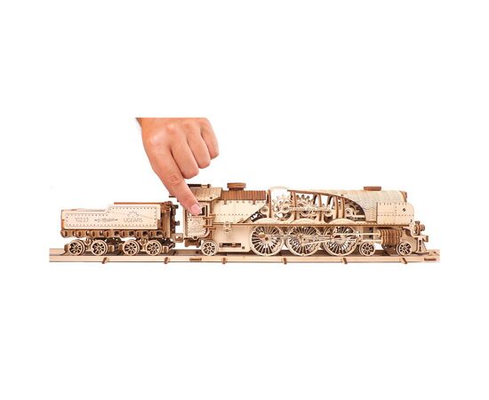 Конструктор Ugears Локомотив с тендером V-Экспресс (70058), изображение 10 Конструктор Ugears Локомотив с тендером V-Экспресс (70058), изображение 10