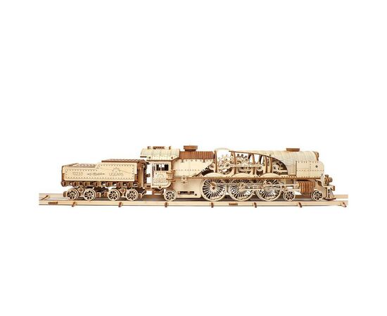 Конструктор Ugears Локомотив с тендером V-Экспресс (70058), изображение 4 Конструктор Ugears Локомотив с тендером V-Экспресс (70058), изображение 4