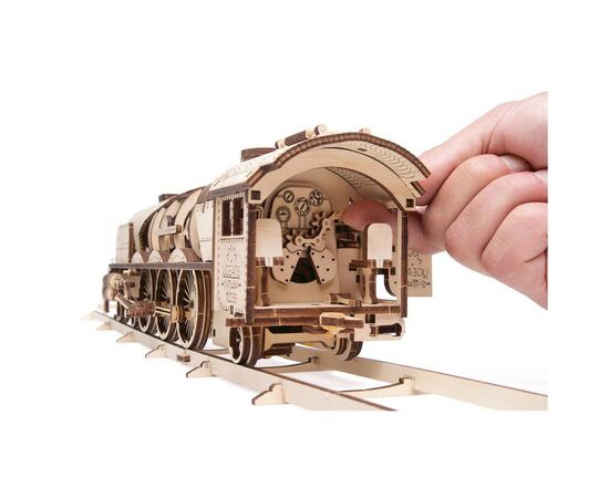 Конструктор Ugears Локомотив с тендером V-Экспресс (70058), изображение 6 Конструктор Ugears Локомотив с тендером V-Экспресс (70058), изображение 6