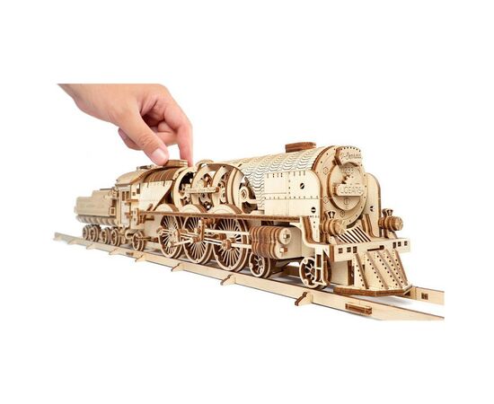 Конструктор Ugears Локомотив с тендером V-Экспресс (70058), изображение 8 Конструктор Ugears Локомотив с тендером V-Экспресс (70058), изображение 8
