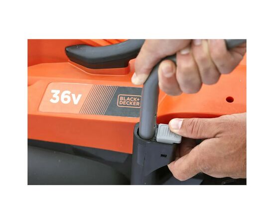 Газонокосилка Black&Decker аккумуляторная 36 В, 2.5 Ач, 32 см, 1 АКБ и ЗУ (BCMW3336L1), изображение 6 Газонокосилка Black&Decker аккумуляторная 36 В, 2.5 Ач, 32 см, 1 АКБ и ЗУ (BCMW3336L1), изображение 6