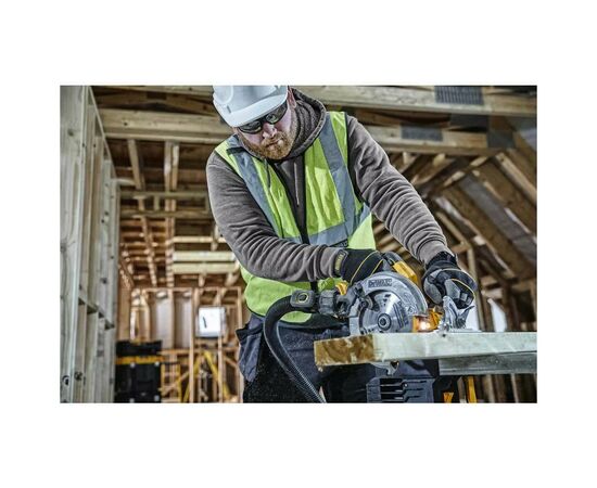 Дисковая пила DeWALT 18В XR Li-Ion, диск 184х16 мм (без АКБ та ЗП) (DCS570N), изображение 12 Дисковая пила DeWALT 18В XR Li-Ion, диск 184х16 мм (без АКБ та ЗП) (DCS570N), изображение 12