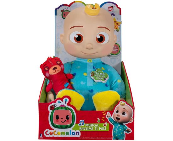 Интерактивная игрушка CoComelon Roto Plush Bedtime JJ Doll Джей Джей со звуком (CMW0016), изображение 3 Интерактивная игрушка CoComelon Roto Plush Bedtime JJ Doll Джей Джей со звуком (CMW0016), изображение 3