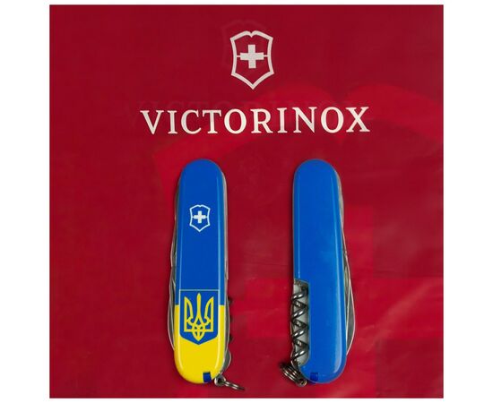 Нож Victorinox Huntsman Ukraine 91 мм Герб на прапорі вертикальний (1.3713.7_T3030p), изображение 11