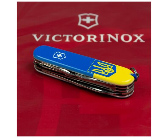 Нож Victorinox Huntsman Ukraine 91 мм Герб на прапорі вертикальний (1.3713.7_T3030p), изображение 3