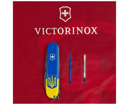 Нож Victorinox Huntsman Ukraine 91 мм Герб на прапорі вертикальний (1.3713.7_T3030p), изображение 6