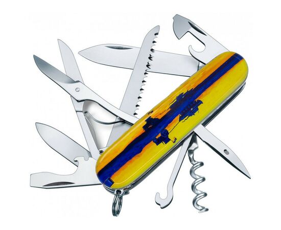 Нож Victorinox Huntsman Ukraine 91 мм Марка з трактором (1.3713.3_T3110p), изображение 2 Нож Victorinox Huntsman Ukraine 91 мм Марка з трактором (1.3713.3_T3110p), изображение 2
