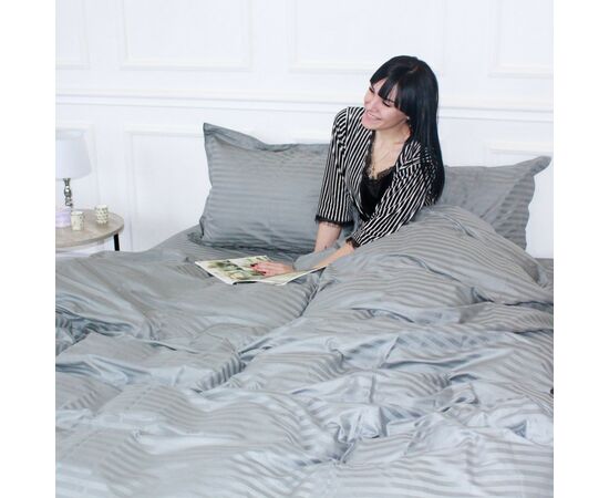 Постільна білизна MirSon Satin 30-0010LightGray 160х220 Сімейний (2200005251171), зображення 7