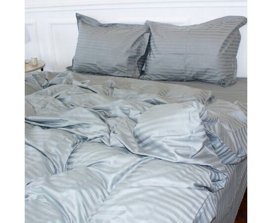 Постельное белье MirSon Satin Stripe 30-0010LightGray 160х220 Семейный (2200005251171)