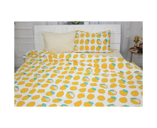 Постельное белье MirSon Бязь Ranforce Elite 17-0531 Striped Lemon Евро (2200004678375)