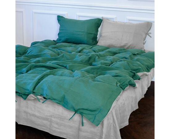 Постільна білизна MirSon Льон Green meadow 143х210х2 (2200005371510), зображення 10