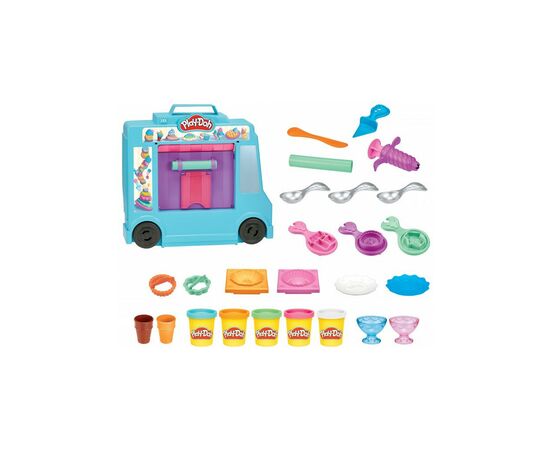 Набор для творчества Hasbro Play-Doh Грузовик с мороженым (F1390), изображение 3 Набор для творчества Hasbro Play-Doh Грузовик с мороженым (F1390), изображение 3