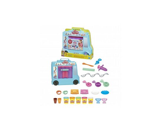 Набор для творчества Hasbro Play-Doh Грузовик с мороженым (F1390), изображение 6 Набор для творчества Hasbro Play-Doh Грузовик с мороженым (F1390), изображение 6