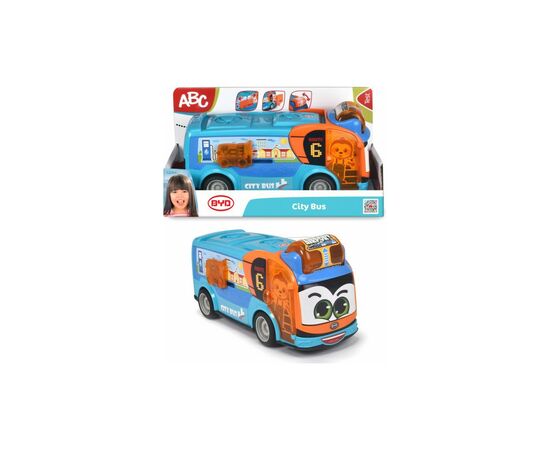 Спецтехника Dickie Toys Городской автобус АВС "BYD" с открывающейся дверцей и подвижными деталями, 22 см (4113000), изображение 7 Спецтехника Dickie Toys Городской автобус АВС "BYD" с открывающейся дверцей и подвижными деталями, 22 см (4113000), изображение 7
