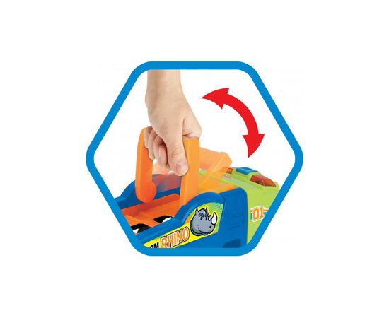 Спецтехніка Dickie Toys Транспортер АВС "Сканія. Тім" з м'якою машинкою, зі звук. та світл. ефектами, 42 см (4117000), зображення 12 Спецтехніка Dickie Toys Транспортер АВС "Сканія. Тім" з м'якою машинкою, зі звук. та світл. ефектами, 42 см (4117000), зображення 12