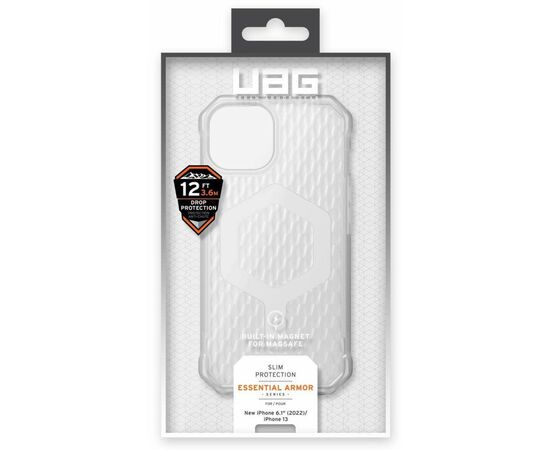 Чохол до моб. телефона Uag Apple iPhone 14 Essential Armor Magsafe, Frosted Ice (114089110243), зображення 12 Чохол до моб. телефона Uag Apple iPhone 14 Essential Armor Magsafe, Frosted Ice (114089110243), зображення 12
