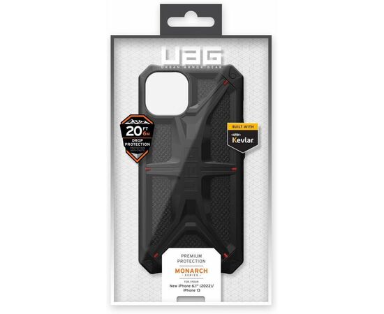 Чехол для моб. телефона Uag Apple iPhone 14 Monarch, Kevlar Black (114032113940), изображение 12 Чехол для моб. телефона Uag Apple iPhone 14 Monarch, Kevlar Black (114032113940), изображение 12