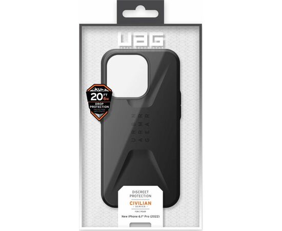 Чехол для моб. телефона Uag Apple iPhone 14 Pro Civilian, Black (114042114040), изображение 12