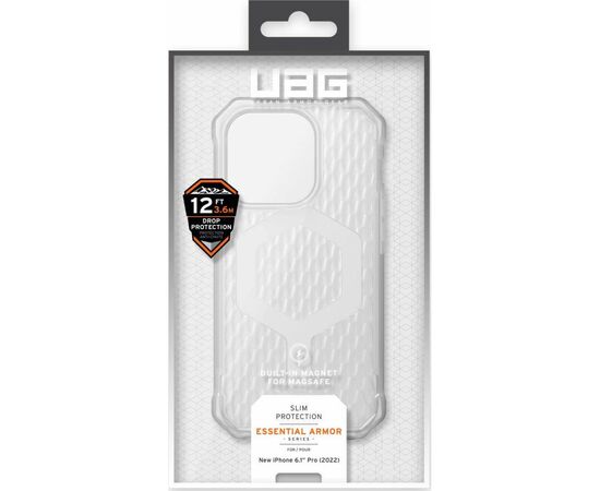 Чехол для моб. телефона Uag Apple iPhone 14 Pro Essential Armor Magsafe, Frosted Ice (114091110243), изображение 11 Чехол для моб. телефона Uag Apple iPhone 14 Pro Essential Armor Magsafe, Frosted Ice (114091110243), изображение 11