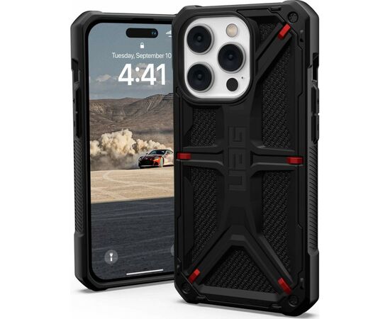 Чехол для мобильного телефона Uag Apple iPhone 14 Pro Monarch, Kevlar Black (114034113940), изображение 10 Чехол для мобильного телефона Uag Apple iPhone 14 Pro Monarch, Kevlar Black (114034113940), изображение 10