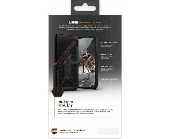 Чехол для мобильного телефона Uag Apple iPhone 14 Pro Monarch, Kevlar Black (114034113940), изображение 11 Чехол для мобильного телефона Uag Apple iPhone 14 Pro Monarch, Kevlar Black (114034113940), изображение 11