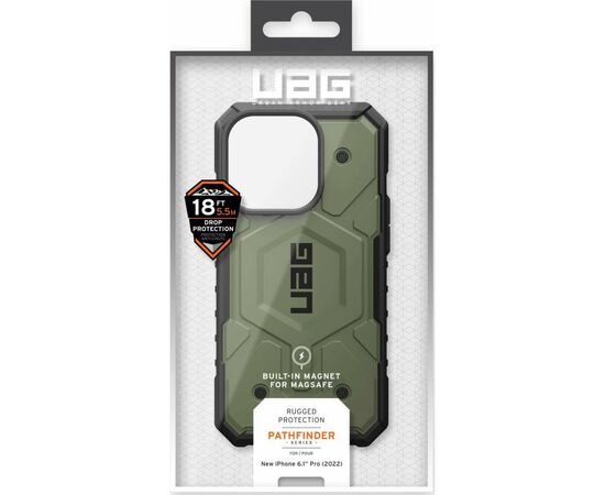 Чехол для мобильного телефона Uag Apple iPhone 14 Pro Pathfinder Magsafe, Olive (114054117272), изображение 12