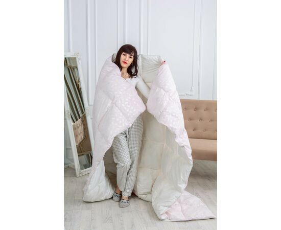 Одеяло MirSon Набор пуховый №2112 Bio-Pink Зима 90% пух одеяло 200х220 + подушка 50х70 мягкая (2200003023336), изображение 12