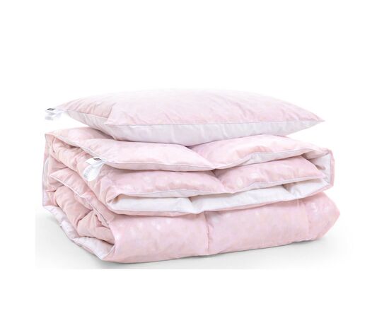Одеяло MirSon Набор пуховый №2112 Bio-Pink Зима 90% пух одеяло 200х220 + подушка 50х70 мягкая (2200003023336), изображение 3