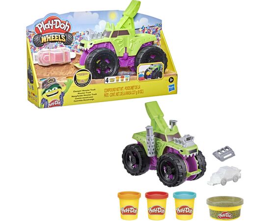 Набор для творчества Hasbro Play-Doh Монстр-трак (F1322), изображение 4 Набор для творчества Hasbro Play-Doh Монстр-трак (F1322), изображение 4