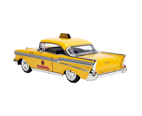 Машина Jada металлическая "Марвел. Желтое такси" Чеви Бел Эйр (1957) с фигуркой Дедпула 1:24 (253225001), изображение 6 Машина Jada металлическая "Марвел. Желтое такси" Чеви Бел Эйр (1957) с фигуркой Дедпула 1:24 (253225001), изображение 6