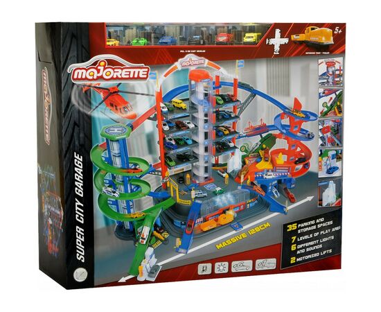 Игровой набор Majorette Гараж. Супергород 7 уровней 6 металлических машинок (2059989), изображение 2 Игровой набор Majorette Гараж. Супергород 7 уровней 6 металлических машинок (2059989), изображение 2