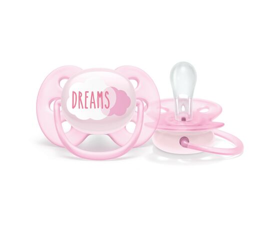 Пустышка Philips AVENT Ultra Soft для девочек 0-6 мес. 2 шт. (SCF222/02), изображение 2 Пустышка Philips AVENT Ultra Soft для девочек 0-6 мес. 2 шт. (SCF222/02), изображение 2
