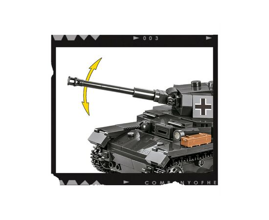 Конструктор Cobi Company of Heroes 3 Танк Panzer IV, 610 деталей (COBI-3045), изображение 3