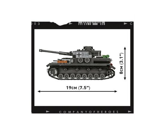 Конструктор Cobi Company of Heroes 3 Танк Panzer IV, 610 деталей (COBI-3045), изображение 6