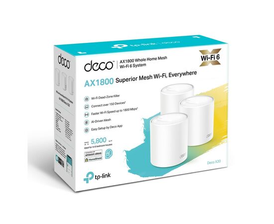 Маршрутизатор TP-Link DECO-X20-3-PACK, изображение 11 Маршрутизатор TP-Link DECO-X20-3-PACK, изображение 11