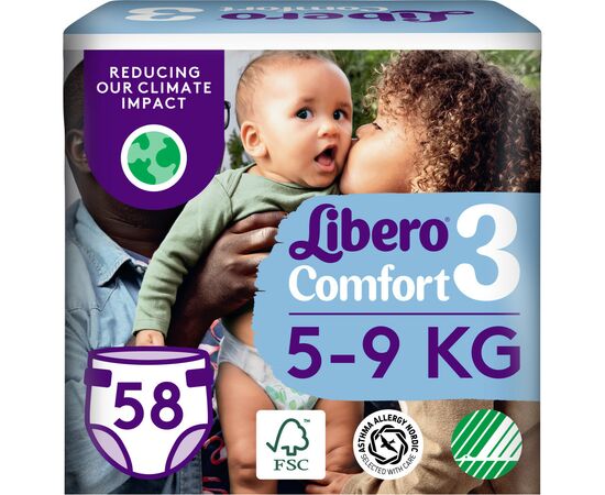 Подгузник Libero Comfort Размер 3 (5-9 кг) 58 шт (7322541756752)