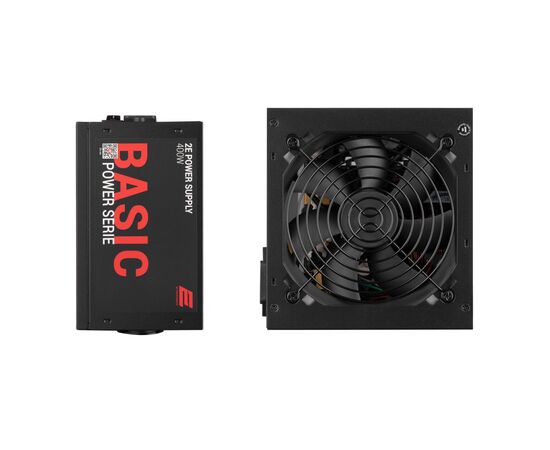 Блок питания 2E BASIC POWER (400W), 80, 120mm, 1xMB 24pin(20+4), 1xCPU 8pin(4+4), 3xMolex, 4xSATA, 1xPCIe 8pin( (2E-BP400-120APFC), изображение 2 Блок питания 2E BASIC POWER (400W), 80, 120mm, 1xMB 24pin(20+4), 1xCPU 8pin(4+4), 3xMolex, 4xSATA, 1xPCIe 8pin( (2E-BP400-120APFC), изображение 2