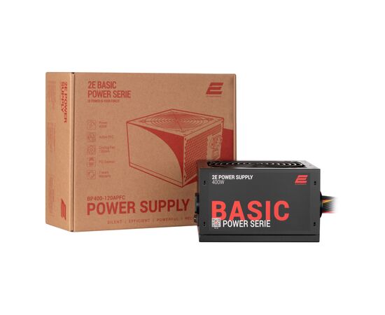 Блок питания 2E BASIC POWER (400W), 80, 120mm, 1xMB 24pin(20+4), 1xCPU 8pin(4+4), 3xMolex, 4xSATA, 1xPCIe 8pin( (2E-BP400-120APFC), изображение 4 Блок питания 2E BASIC POWER (400W), 80, 120mm, 1xMB 24pin(20+4), 1xCPU 8pin(4+4), 3xMolex, 4xSATA, 1xPCIe 8pin( (2E-BP400-120APFC), изображение 4