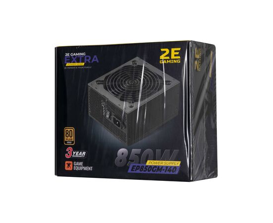 Блок питания 2E GAMING EXTRA POWER (850W), >90, 80+ Gold, 140mm, 1xMB 24pin(20+4), 2xCPU 8pin(4+4), 4xMolex, 6x (2E-EP850GM-140), изображение 11 Блок питания 2E GAMING EXTRA POWER (850W), >90, 80+ Gold, 140mm, 1xMB 24pin(20+4), 2xCPU 8pin(4+4), 4xMolex, 6x (2E-EP850GM-140), изображение 11